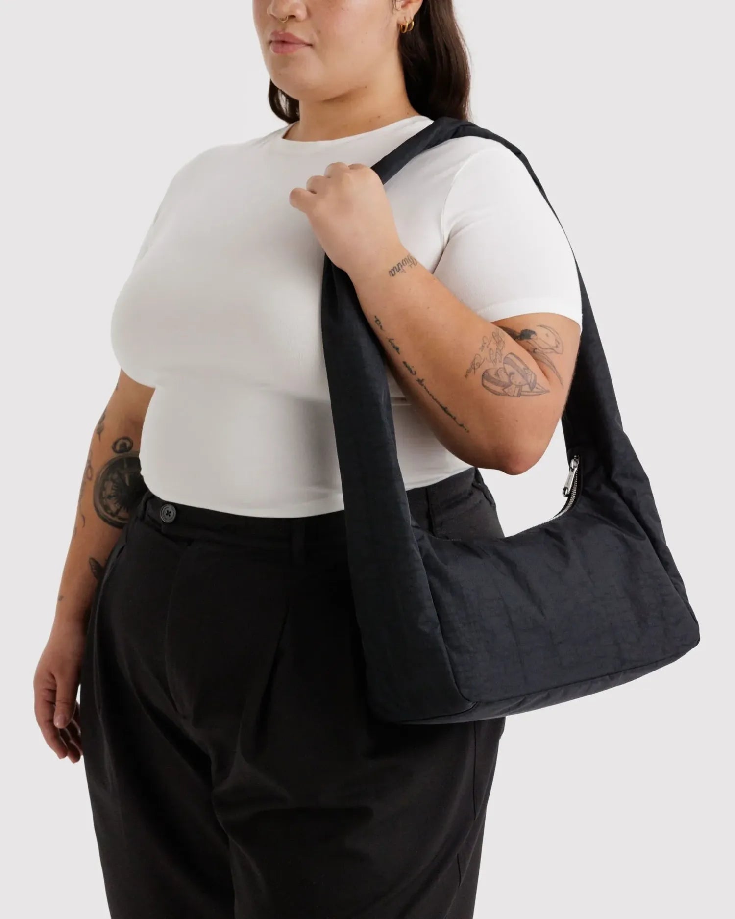 BAGGU - Nylon Meringue Bag Umhängetasche • Black - ROSA ECK