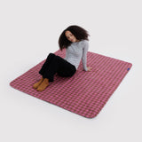 BAGGU - Picknickdecke • Azalea Pink Tartan - ROSA ECK