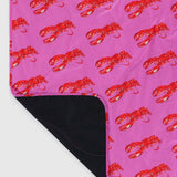 BAGGU - Picknickdecke • Pink Lobster - ROSA ECK