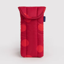 BAGGU - PUFFY Brillenetui • Red Polka Dot - ROSA ECK