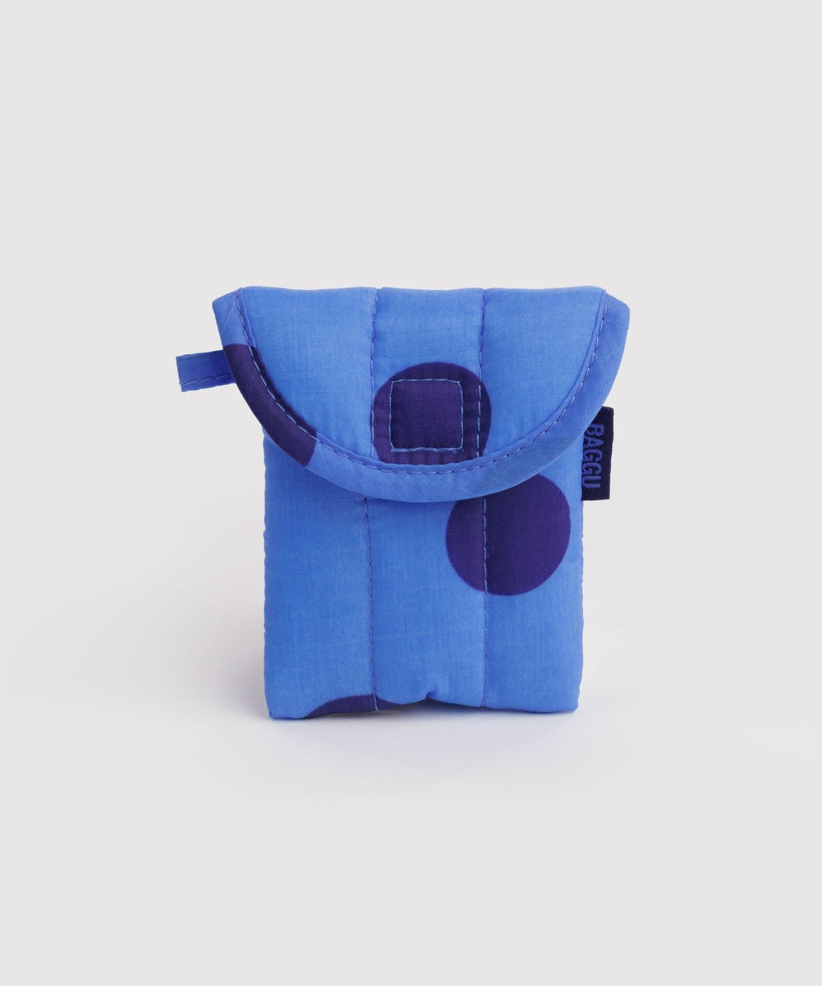 BAGGU - PUFFY Kopfhörer-Etui • Blue Polka Dot - ROSA ECK