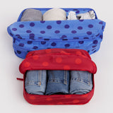 BAGGU - Reisetaschen-Organizer (2er-Set) • Polka Dot Mix - ROSA ECK