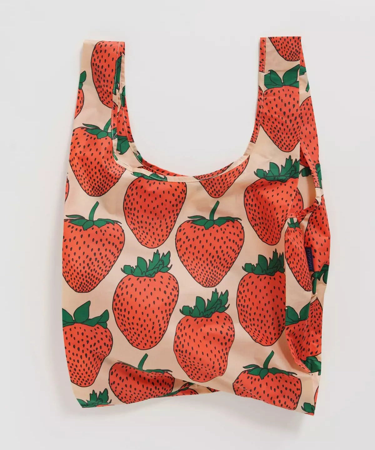 BAGGU - STANDARD BAGGU Einkaufstasche | Strawberry - ROSA ECK - Erdbeeren, Reusable Bag,