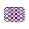 BLU KAT - CHECKER MIX Serviertablett (27 x 20 cm) • Caramel/Sky - Serviertablett - ROSA ECK