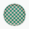 BLU KAT - CHECKER PEACH TULIP Rundes Serviertablett (⌀ 31 cm) - Serviertablett - ROSA ECK Concept Store