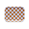 BLU KAT - CHECKER Serviertablett (27 x 20 cm) | Caramel - ROSA ECK - Braun, ,