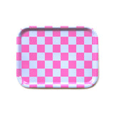 BLU KAT - CHECKER Serviertablett (27 x 20 cm) • Fuchsia/Sky - ROSA ECK