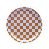 BLU KAT - CHECKER Serviertablett (⌀ 31 cm) | Caramel - ROSA ECK - Braun, ,