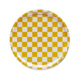 BLU KAT - CHECKER Serviertablett (⌀ 31 cm) | Mustard - ROSA ECK - Gelb, ,