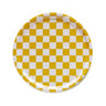 BLU KAT - CHECKER Serviertablett (⌀ 31 cm) | Mustard - ROSA ECK - Gelb, ,