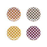 BLU KAT - CHECKER Untersetzer Set (4 Stück) | Herbstfarben - ROSA ECK - , ,