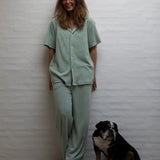BONGUSTA - NARAM Pants • silver sage - Hose - ROSA ECK Concept Store