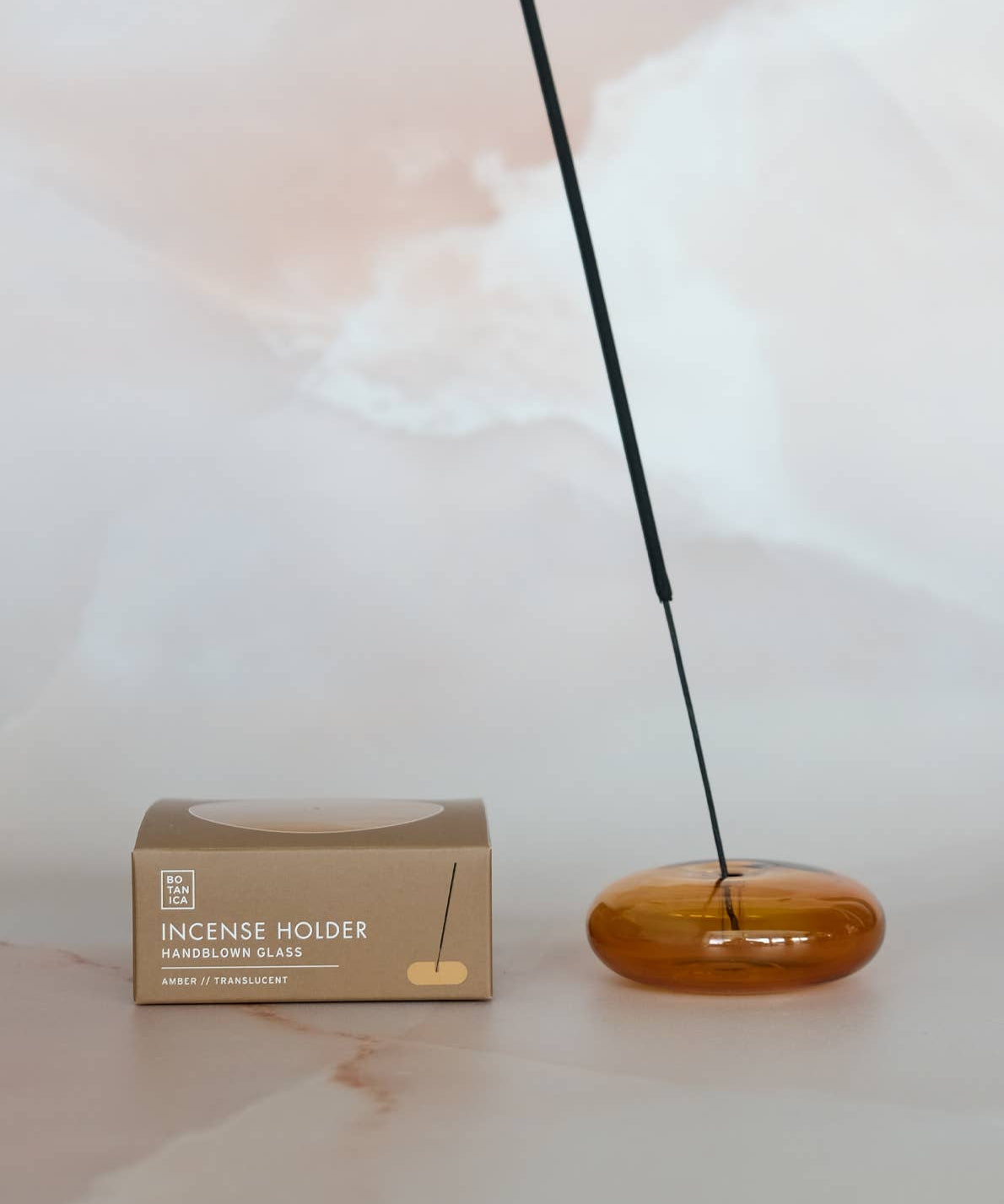 BOTANICA - BUBBLE Räucherstäbchenhalter • Amber - ROSA ECK
