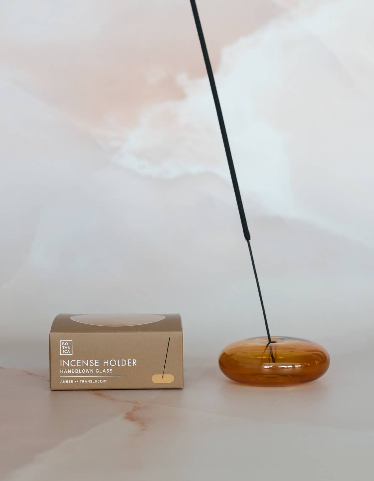 BOTANICA - BUBBLE Räucherstäbchenhalter • Amber - ROSA ECK