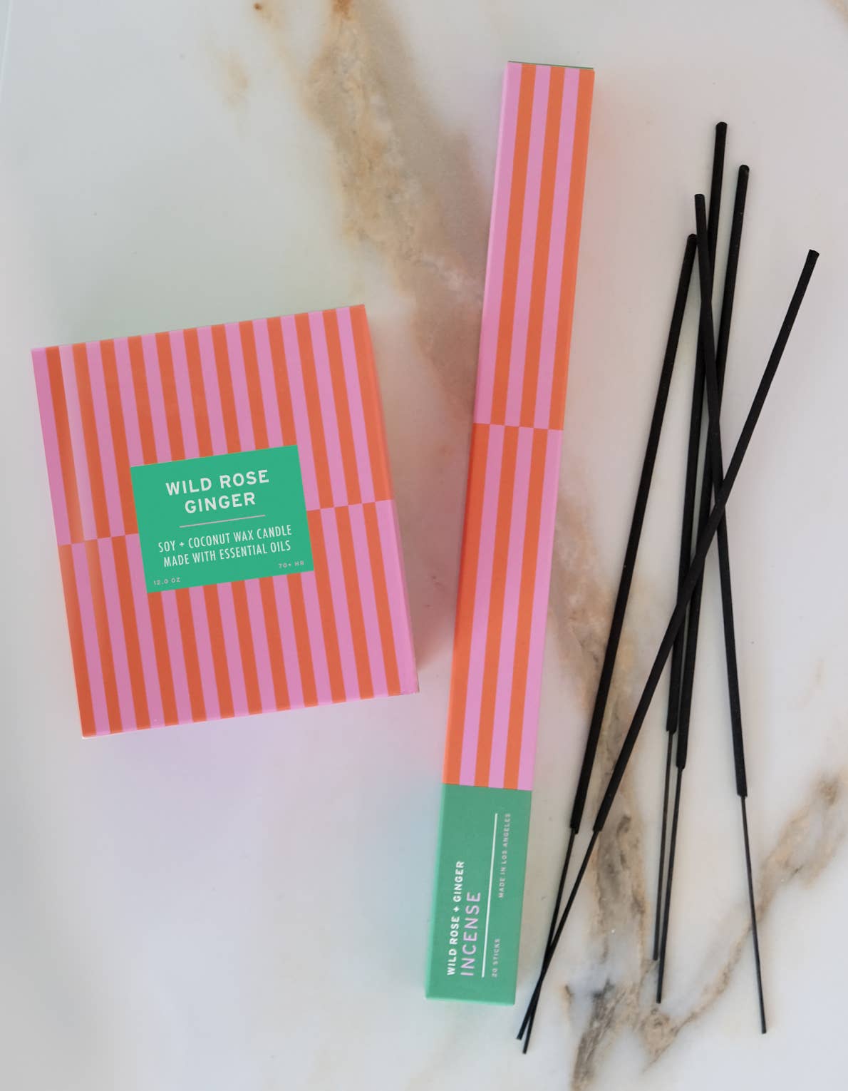 BOTANICA - ESSENTIALS Duftkerze • Wild Rose + Ginger - ROSA ECK