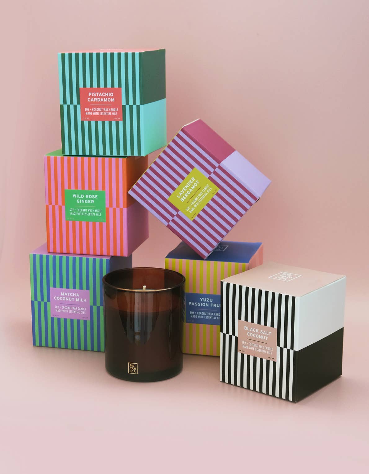 BOTANICA - ESSENTIALS Duftkerze • Wild Rose + Ginger - ROSA ECK