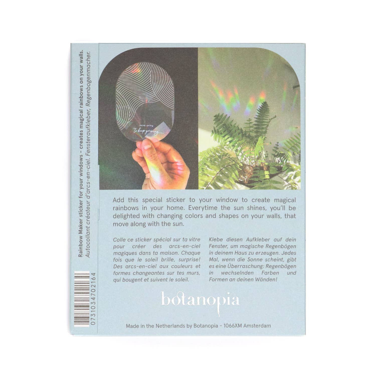 Botanopia - Suncatcher Fenster - Sticker • Keep going to keep growing - ROSA ECK
