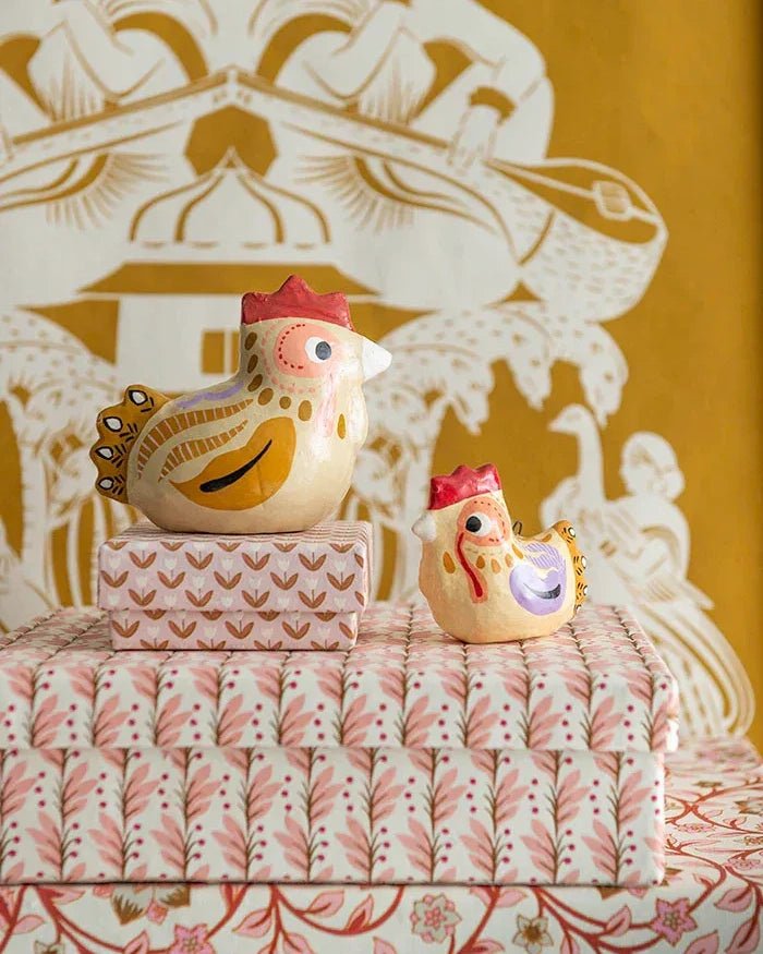 Bungalow - Dekofigur Huhn (2er - Set) • Lilac - ROSA ECK