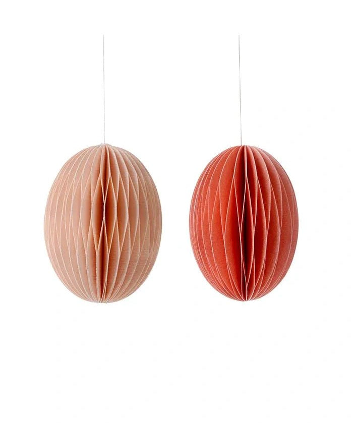 Bungalow - Ostereier aus Papier M (2er - Set) • Melon - ROSA ECK