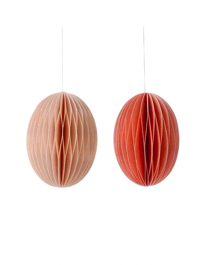 Bungalow - Ostereier aus Papier M (2er - Set) • Melon - ROSA ECK