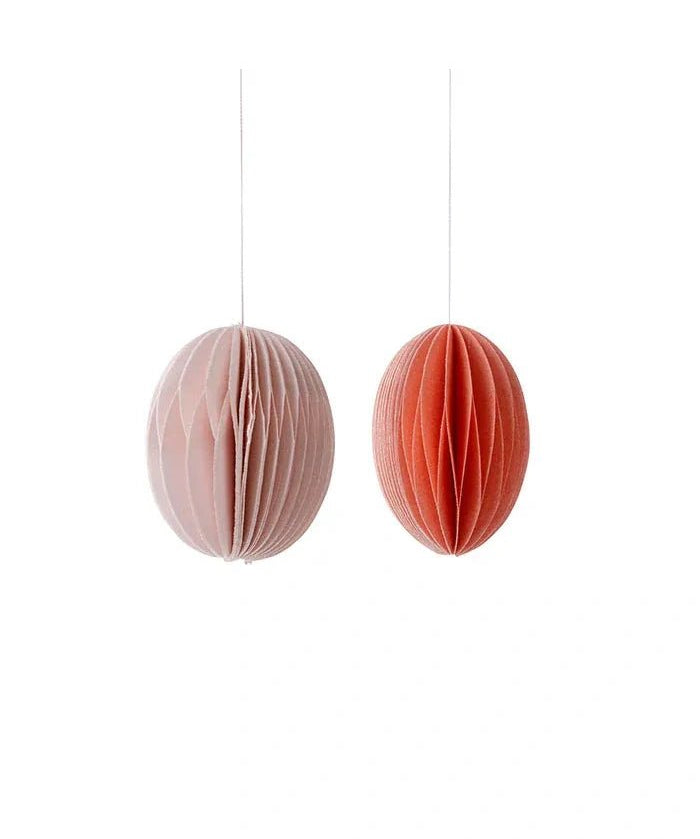 Bungalow - Ostereier aus Papier S (2er - Set) • Melon - ROSA ECK