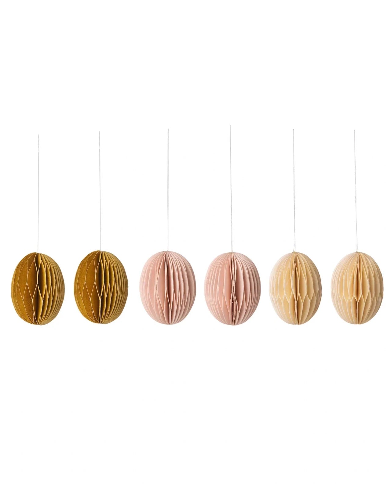 Bungalow - Ostereier aus Papier XS (6er - Set) • Honey - ROSA ECK