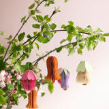 Bungalow - Papier - Ornament Blume (4er - Set) • Flamingo - ROSA ECK