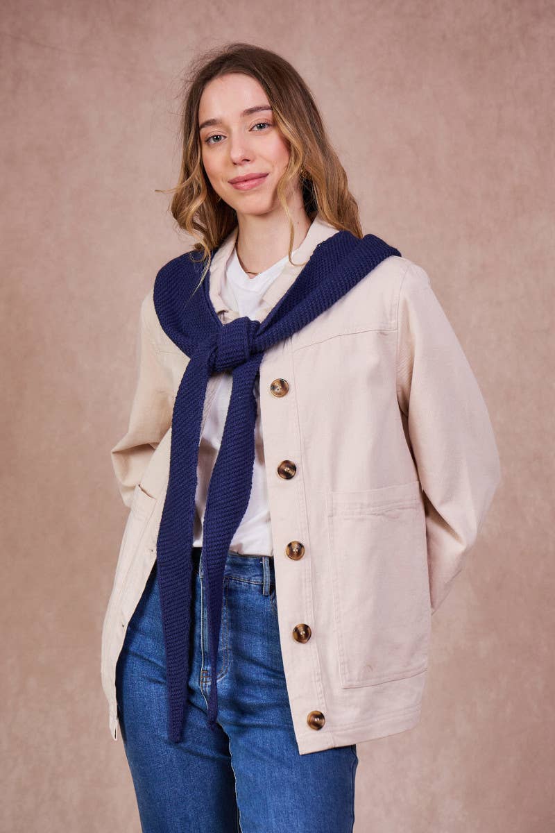 Calie Paris - Kapuzenschal • Navy Blau - ROSA ECK