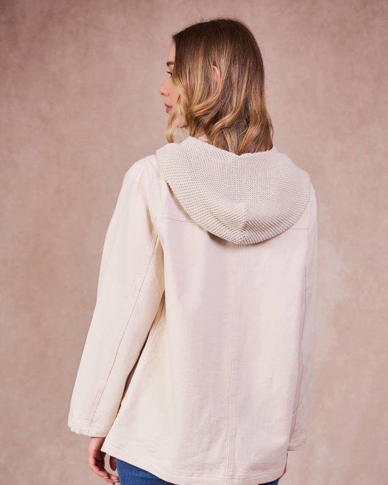 Calie Paris - Kapuzenschal • Off-White - ROSA ECK