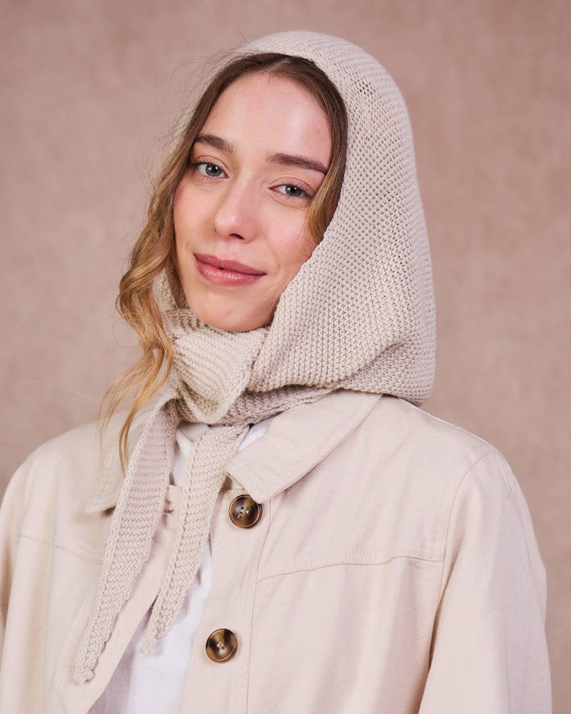 Calie Paris - Kapuzenschal • Off-White - ROSA ECK