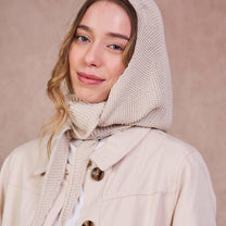 Calie Paris - Kapuzenschal • Off-White - ROSA ECK