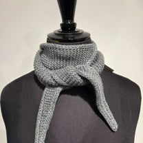 Calie Paris - Kleiner Strickschal • Dunkelgrau - Schal - ROSA ECK Concept Store