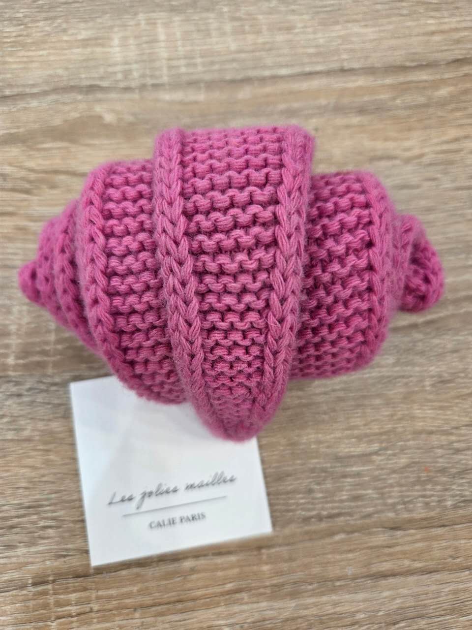 Calie Paris - Kleiner Strickschal • Fuchsia - ROSA ECK