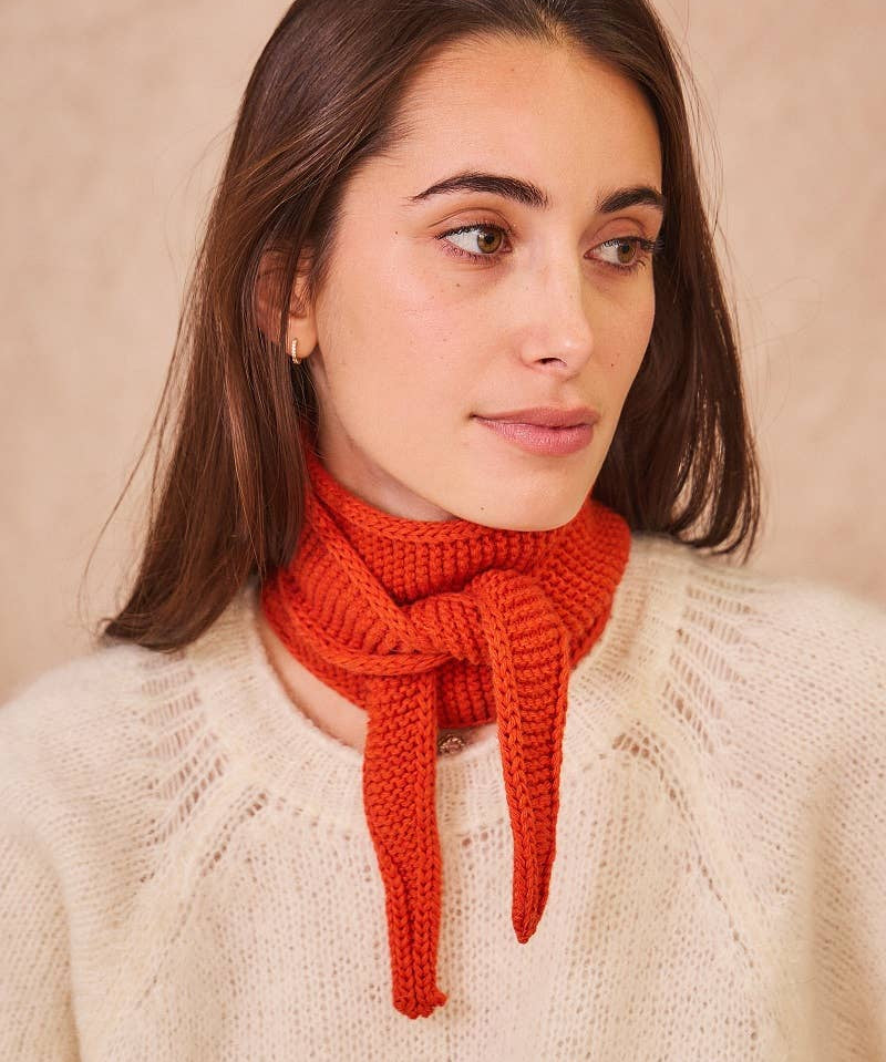 Calie Paris - Kleiner Strickschal • Orangen - Schal - ROSA ECK Concept Store