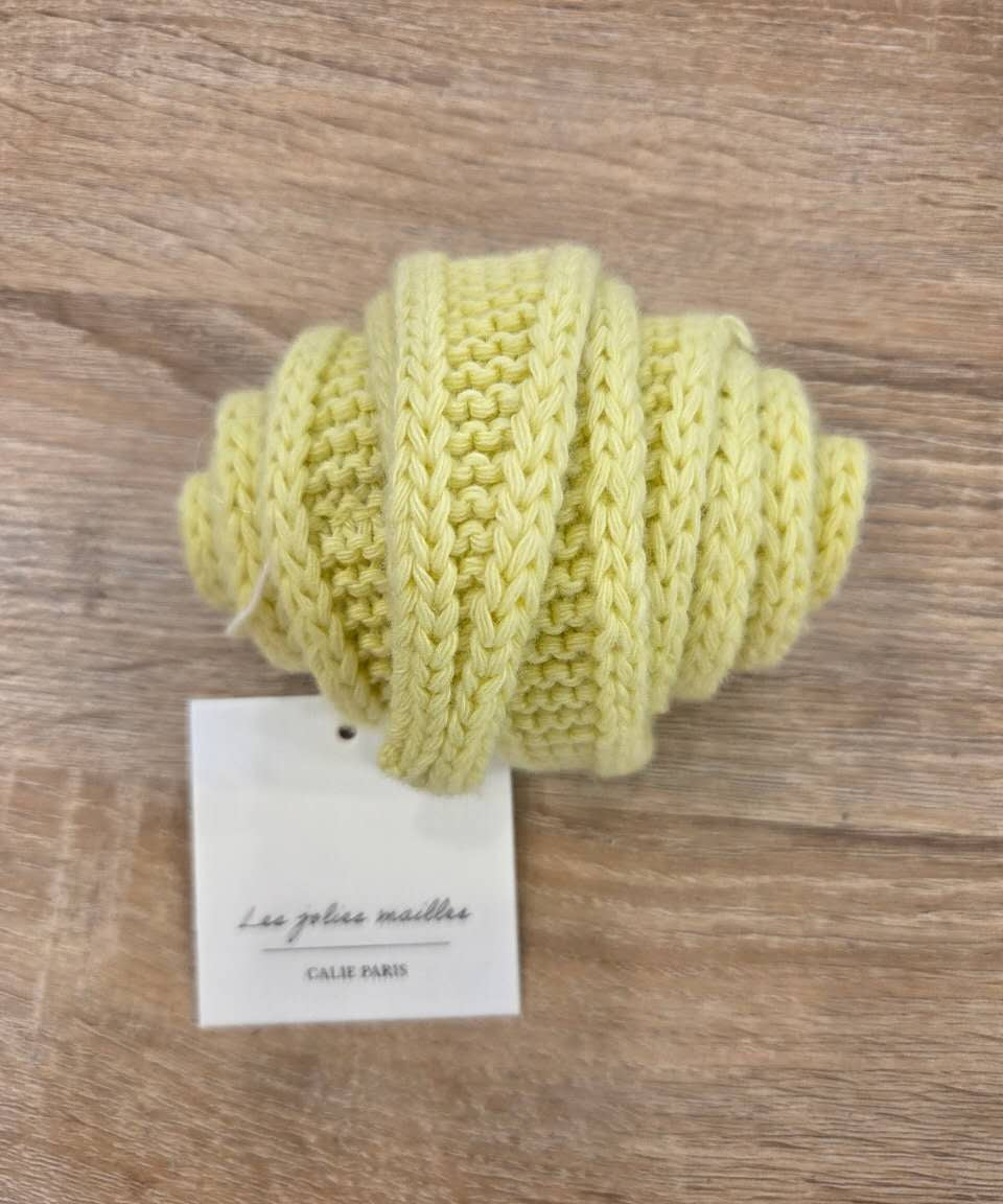 Calie Paris - Kleiner Strickschal • Zitronengelb - ROSA ECK