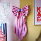 coopz - Weihnachtsschleife zum Aufhängen • Streifen Pink/Rot - Dekoration - ROSA ECK