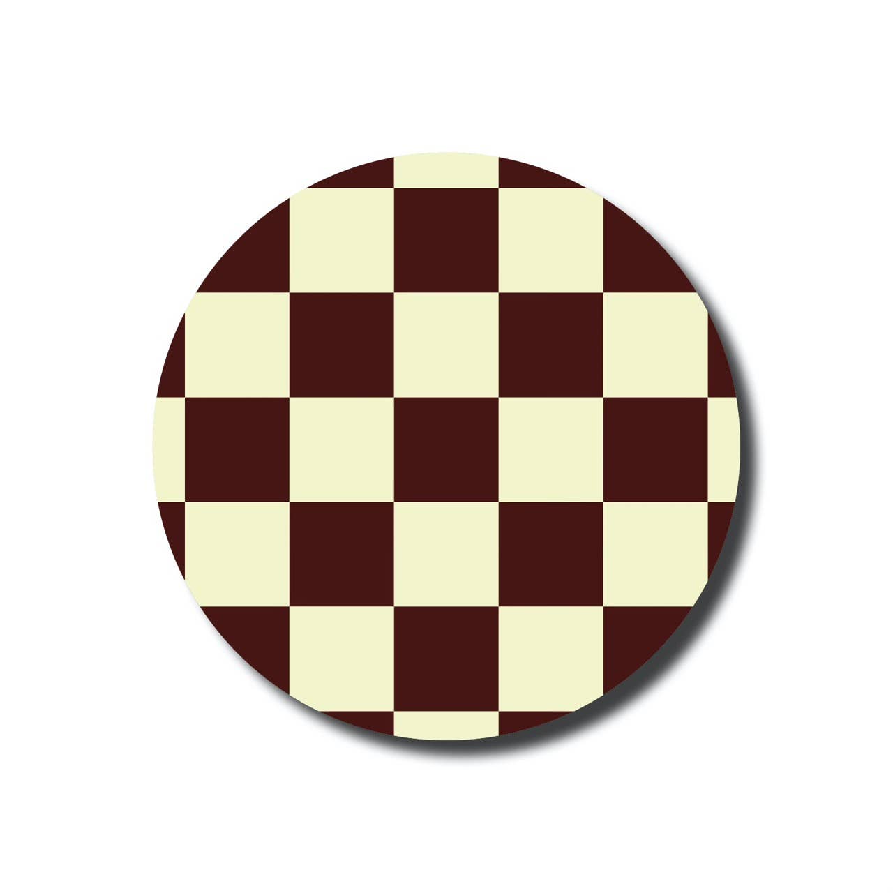 De Lange Tafel - Karierter Untersetzer (4er - Set) • Gelb/Aubergine - ROSA ECK