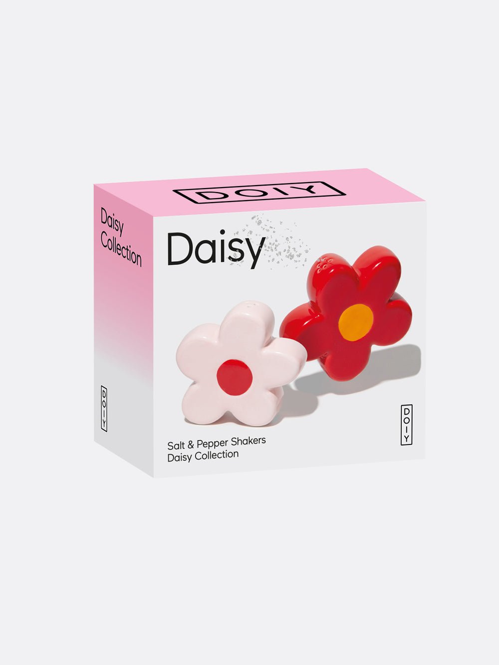 DOIY - DAISY Salz - und Pfefferstreuer - ROSA ECK - Blume, Rosa, Rot