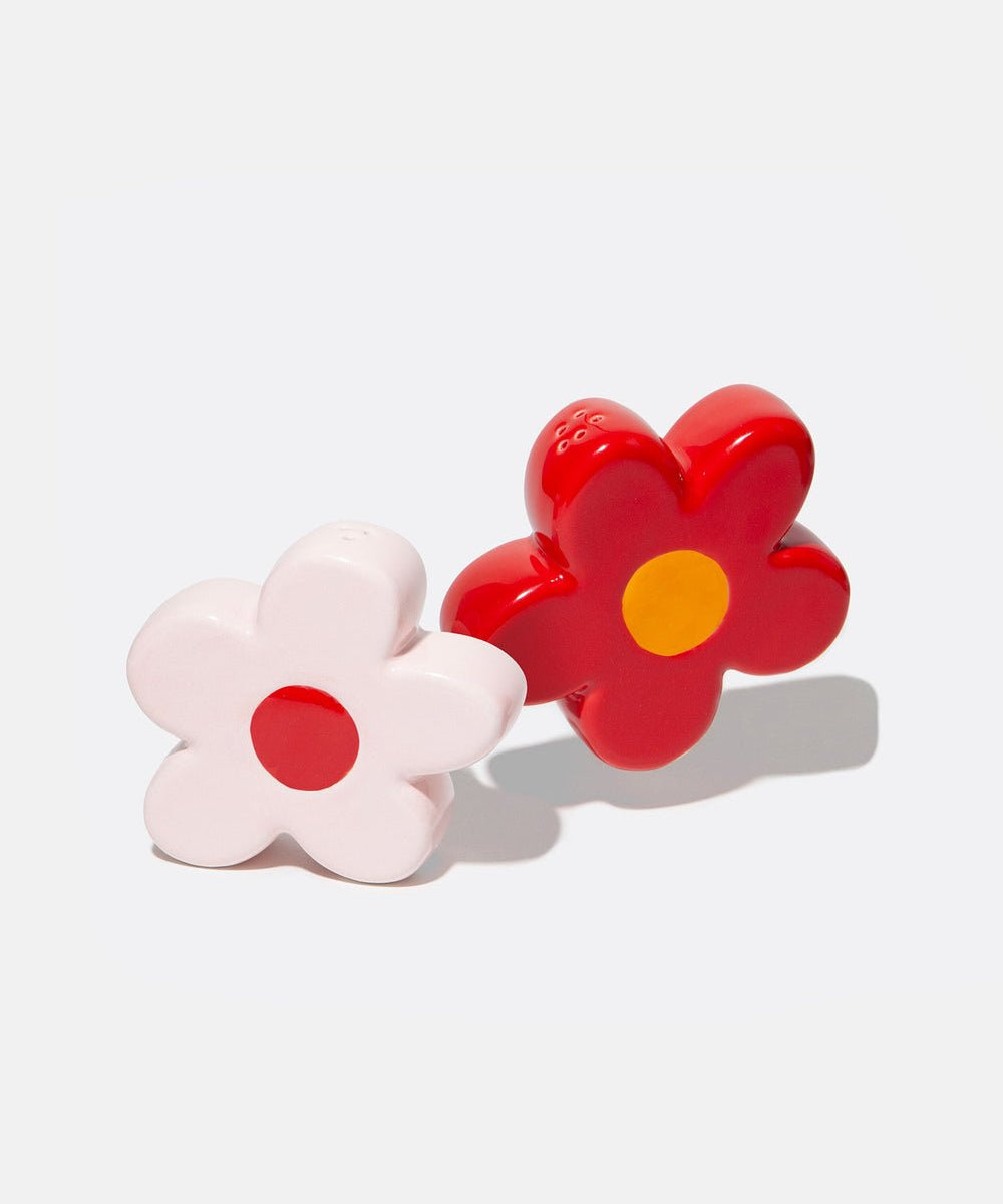 DOIY - DAISY Salz - und Pfefferstreuer - ROSA ECK - Blume, Rosa, Rot
