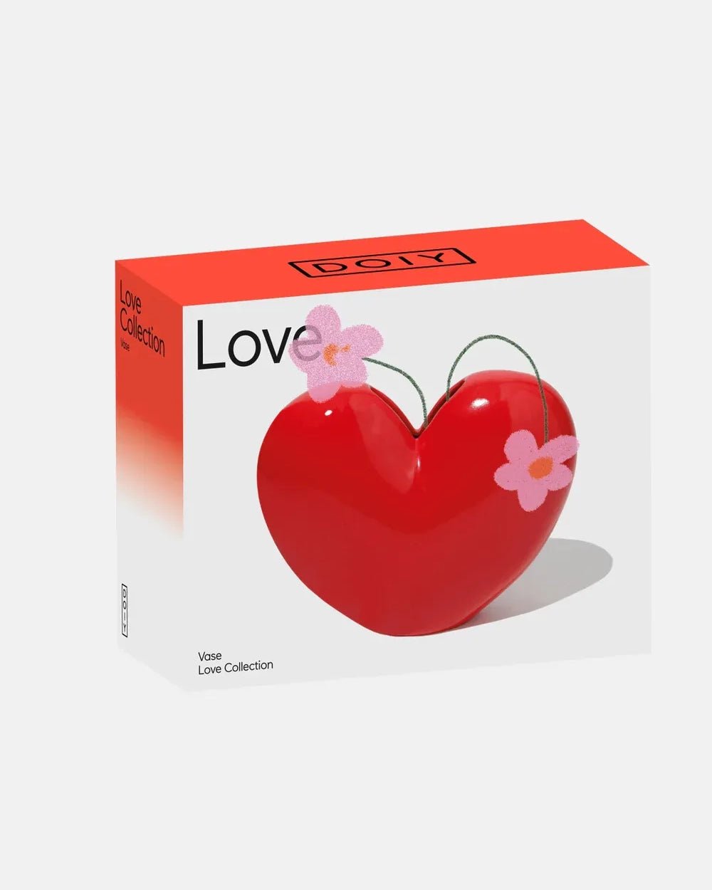 DOIY - LOVE Vase • Rot - Vase - ROSA ECK