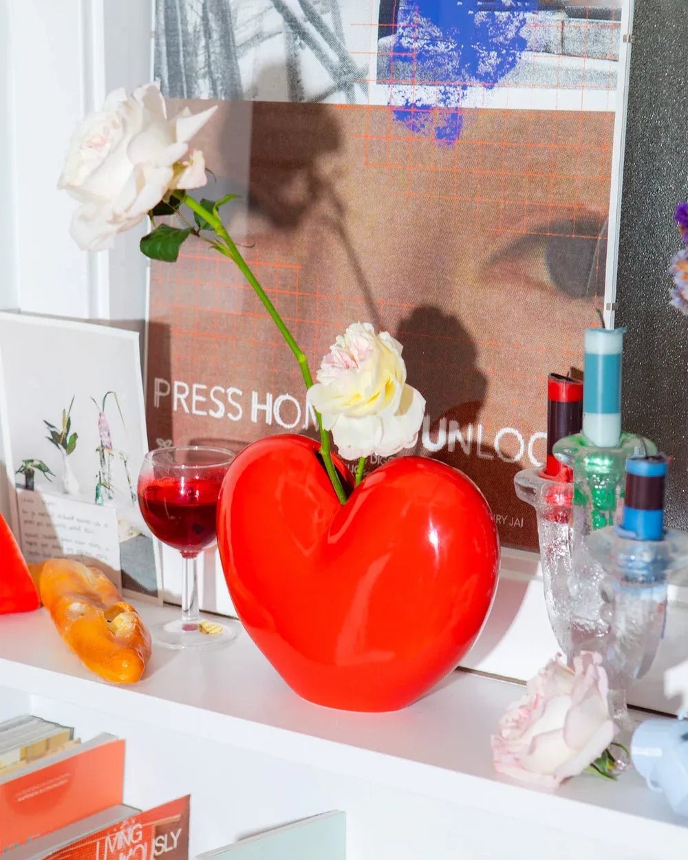DOIY - LOVE Vase • Rot - Vase - ROSA ECK
