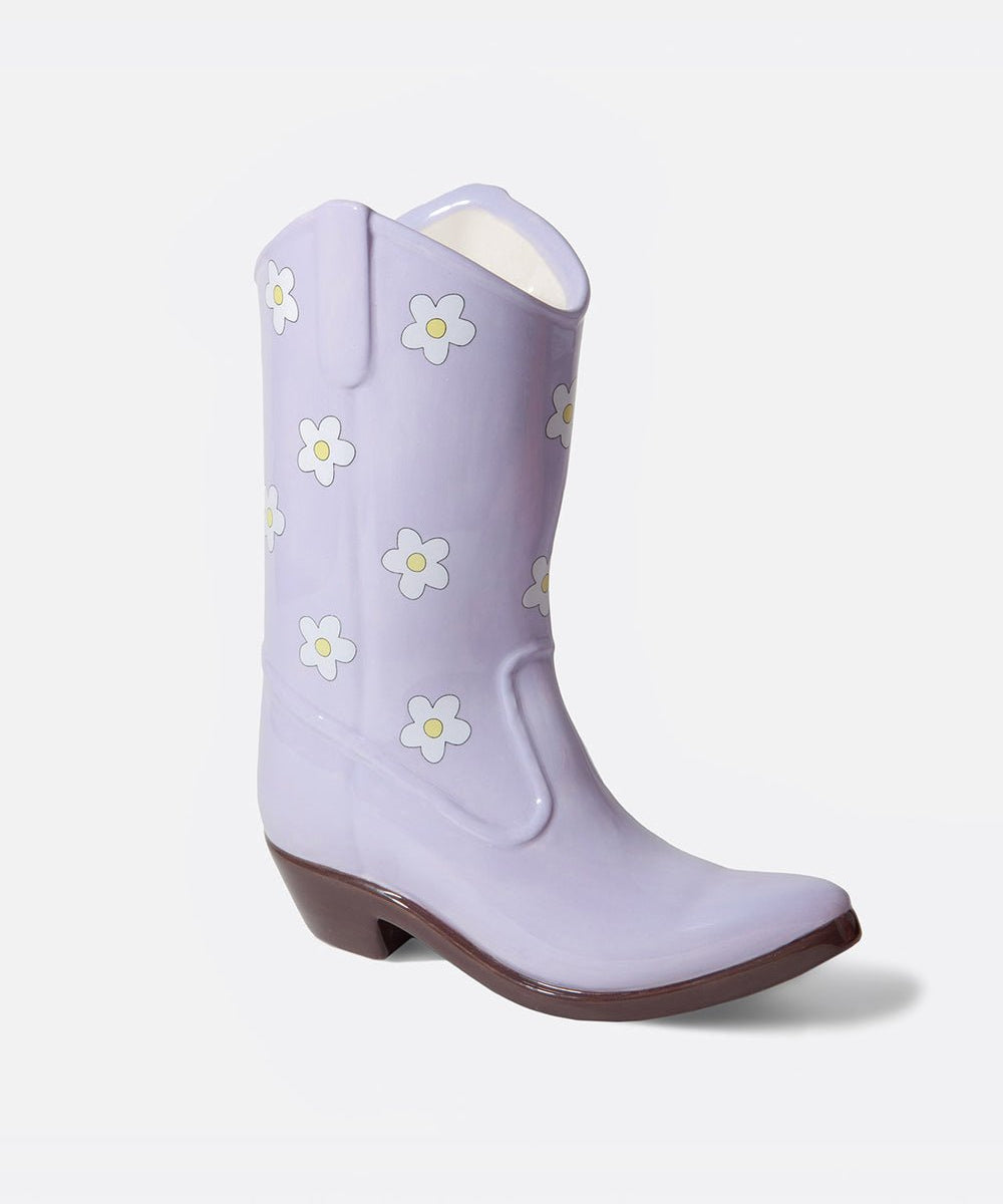 DOIY - RODEO COWBOY BOOT Vase | Lilac - ROSA ECK - Flieder, Lila, Stiefel