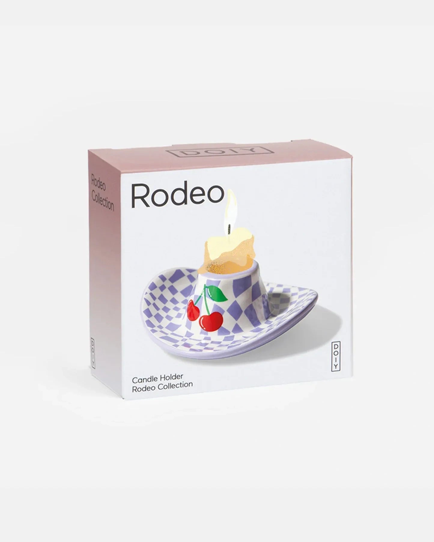 DOIY - RODEO Kerzenständer • Lila Cowboyhut - ROSA ECK