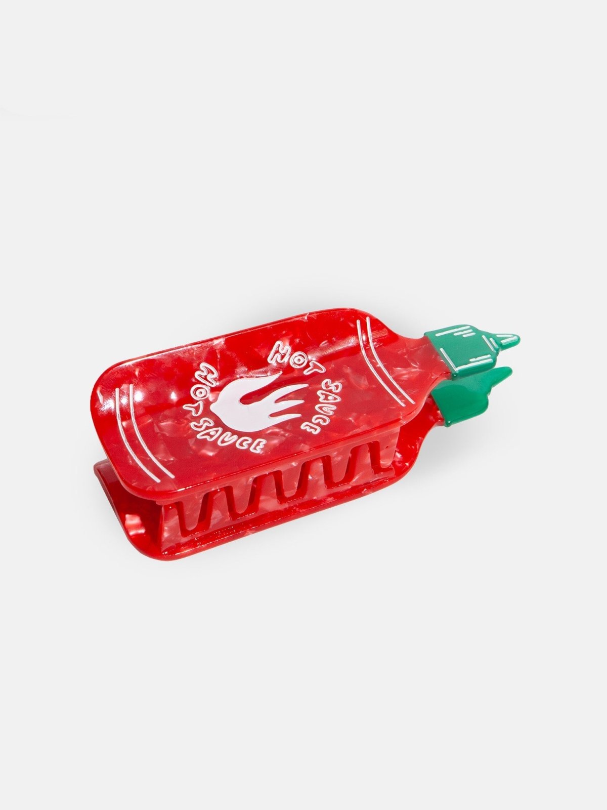 SRIRACHA Haarklammer in Form einer roten Sriracha-Flasche