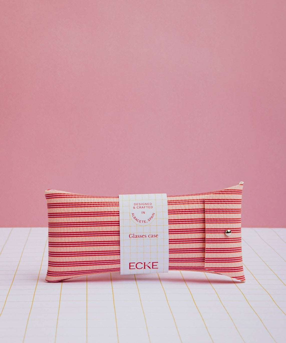 ECKE - Brillenetui • Rot mit Streifen - Brillen - Etui - ROSA ECK