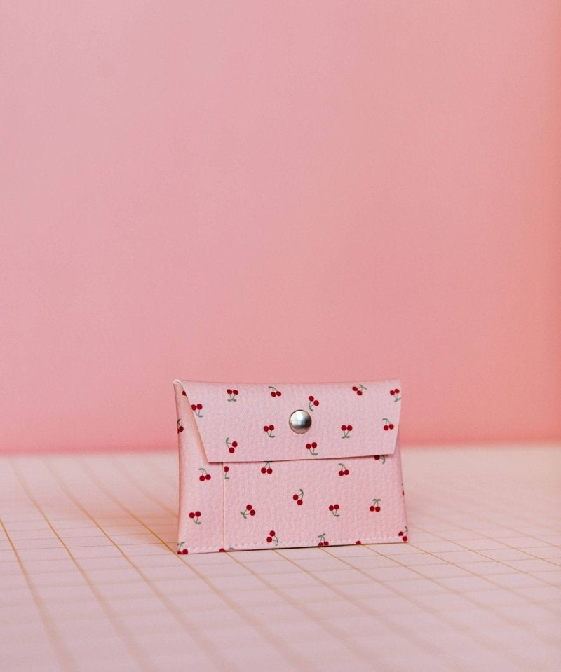 ECKE - CEREZAS Mini Geldbeutel | Klick | Kirschen Rosa - ROSA ECK - Kirschen, Pink, Rosa