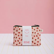 ECKE - FRESAS Mini Geldbeutel | Zipp | Erdbeeren Rosa - ROSA ECK - Erdbeeren, Pink, Rosa