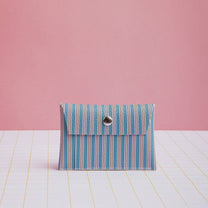 ECKE - Geldbeutel • Blau/Rosa Streifen - Geldbeutel - ROSA ECK