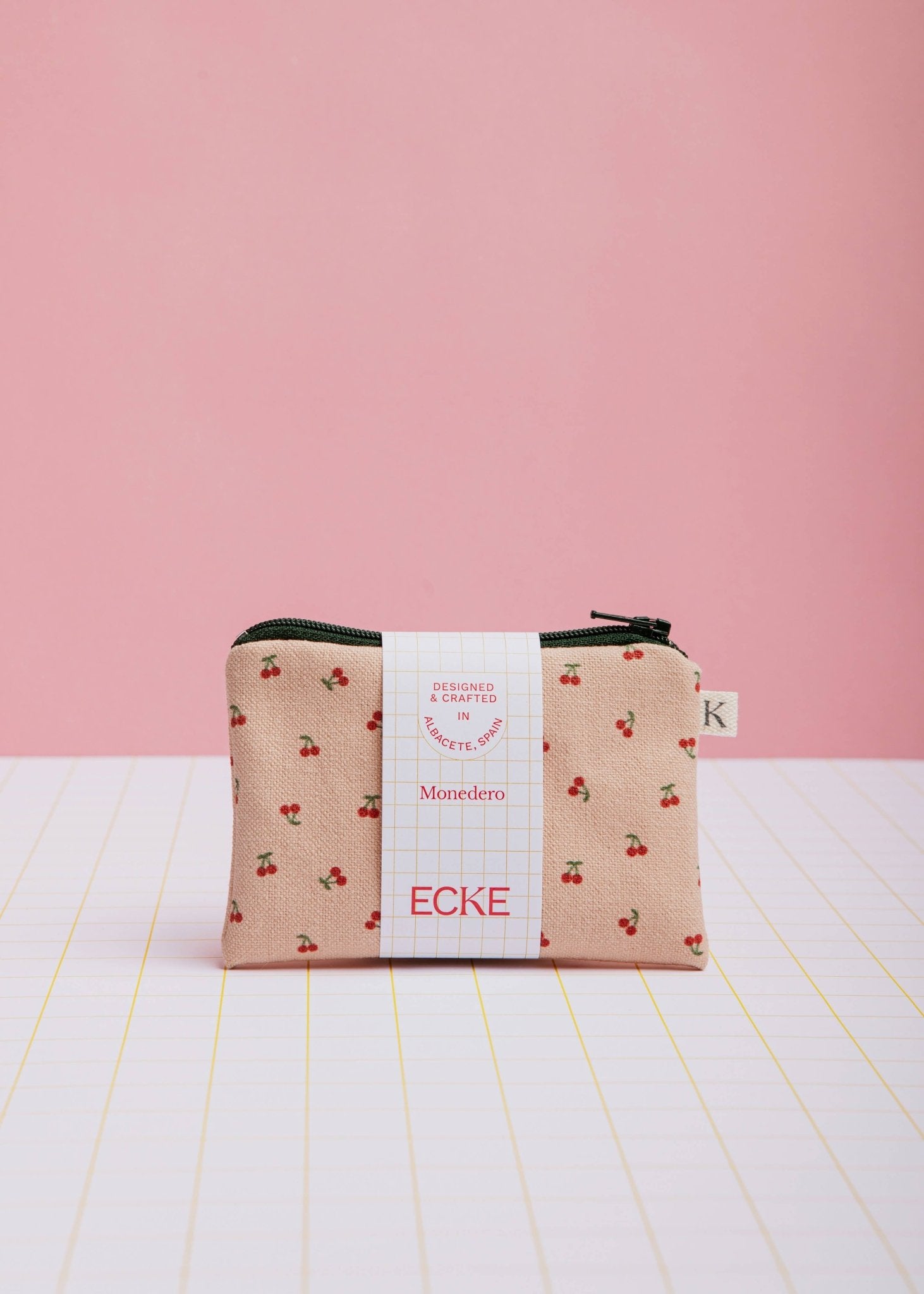 ECKE - Geldbeutel mit Zipper • Kirschen Nude - ROSA ECK