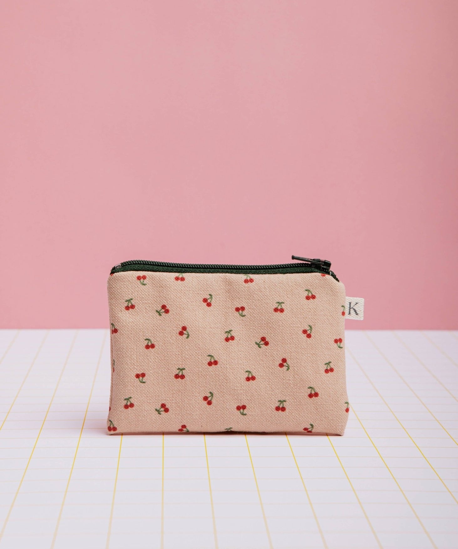 ECKE - Geldbeutel mit Zipper • Kirschen Nude - ROSA ECK